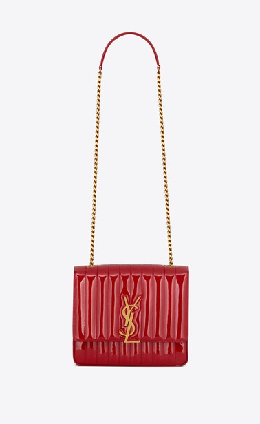 vicky large in matelassé patent leather